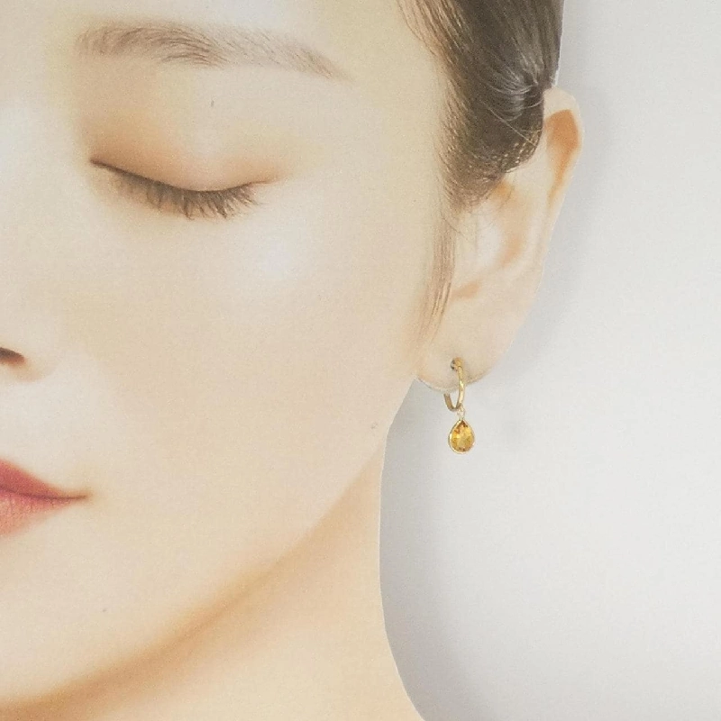 K18YG Citrine Bông tai - Hàng hiệu Chính hãng 866134