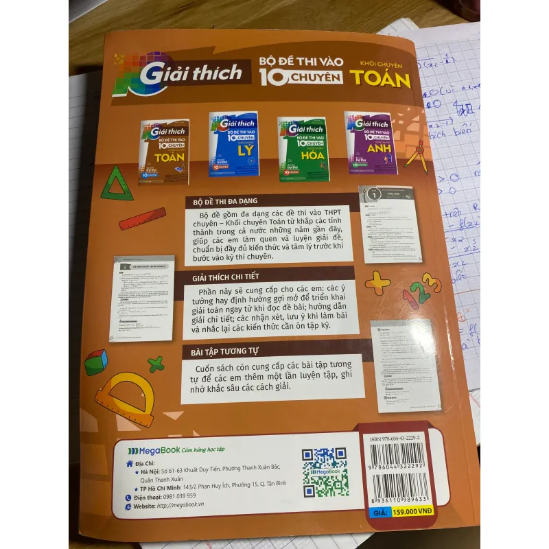 Sách Giải thích Bộ đề thi vào 10 chuyên Toán - Nguyễn Xuân Nam 792050