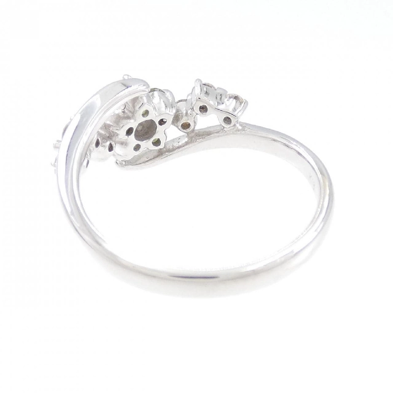 Nhẫn garnet demantoid K18WG hoa 0.32CT 673661