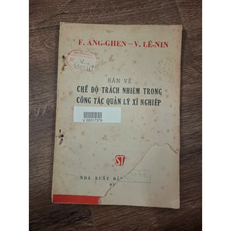 Bàn về chế độ trách nhiệm trong công tác quản lý xí nghiệp - F. Ăng-ghen, V. Lê-nin 728609
