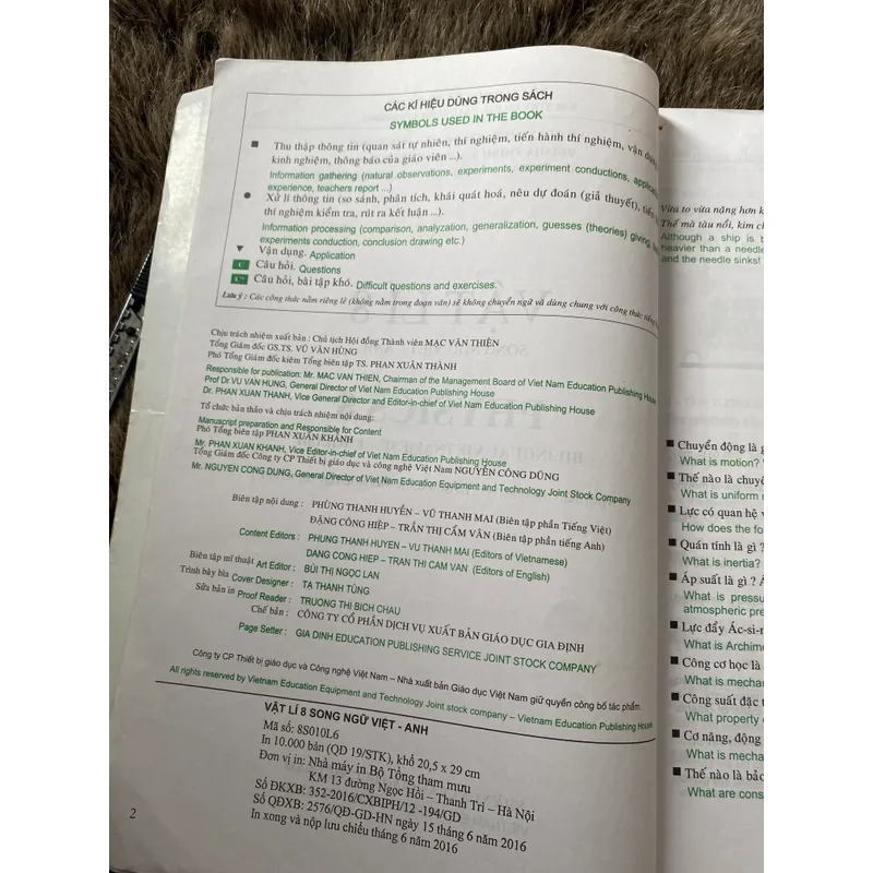 (song ngữ) Vật Lí 8 song ngữ Việt Anh  603162