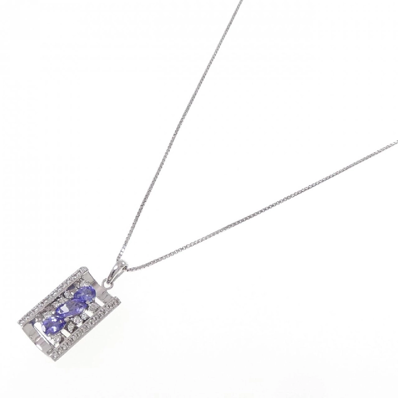 K18WG Đá Tanzanite Dây Chuyền 1.30CT - Hàng hiệu Chính hãng 859819
