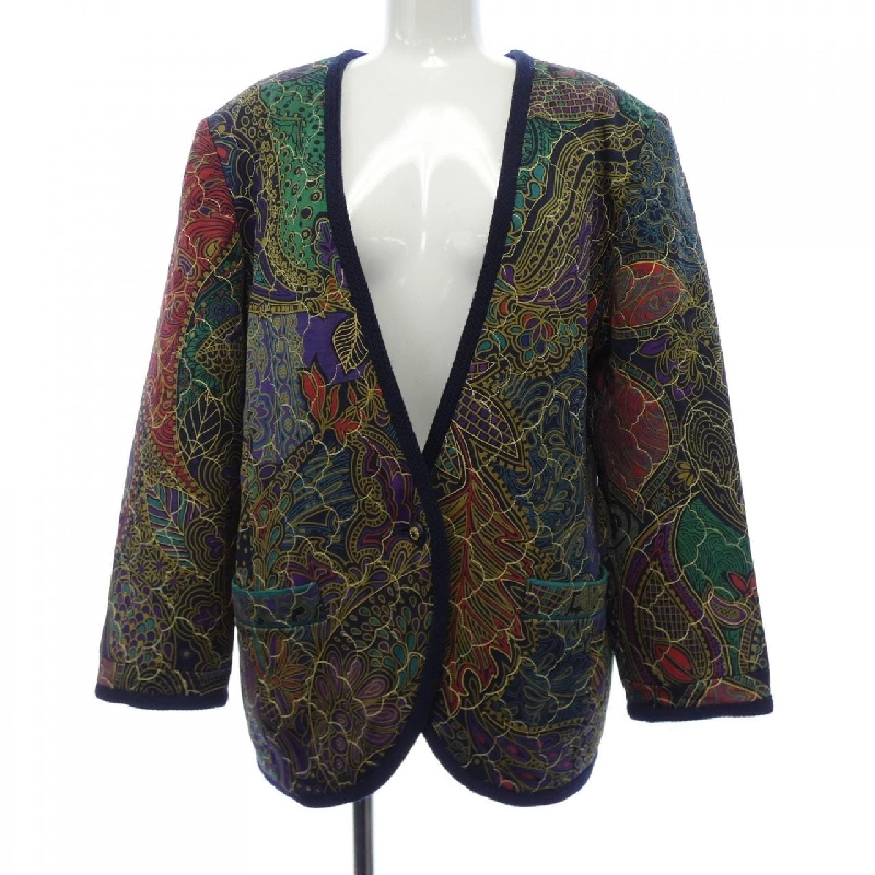 【Mã giảm giá】【Cổ điển】Áo khoác không cổ LEONARD 640034