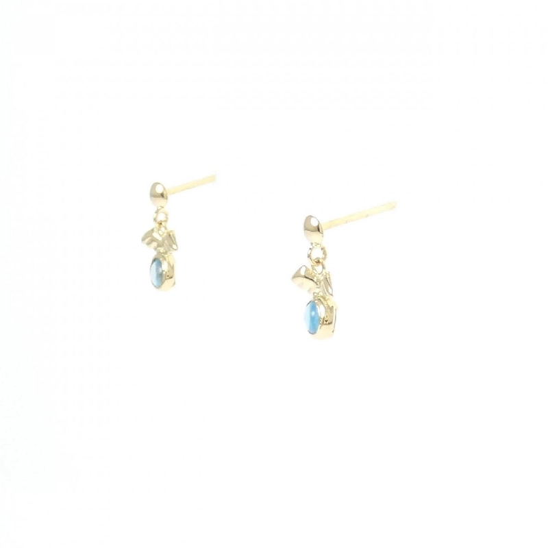 K18YG Blue Topaz Bông tai - Hàng hiệu Chính hãng 865005