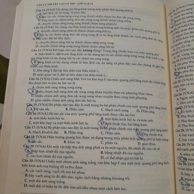 CÀY LÝ THUYẾT VẬT LÝ 360 Lớp 11 &12. Thầy Vũ Ngọc Anh chủ biên 791550