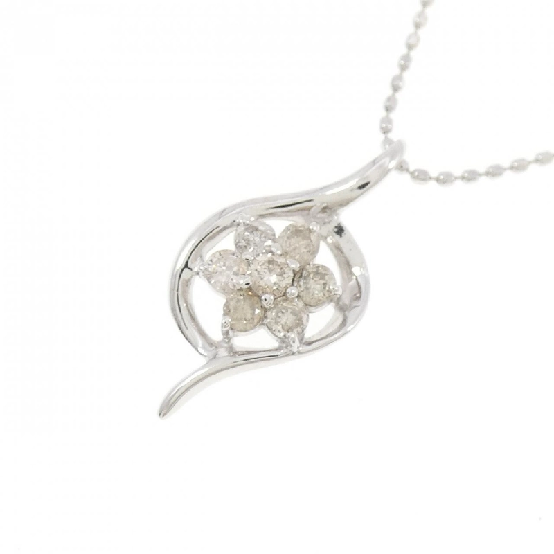 K18WG Hoa Kim Cương Dây Chuyền 0.25CT - Hàng hiệu Chính hãng 859277