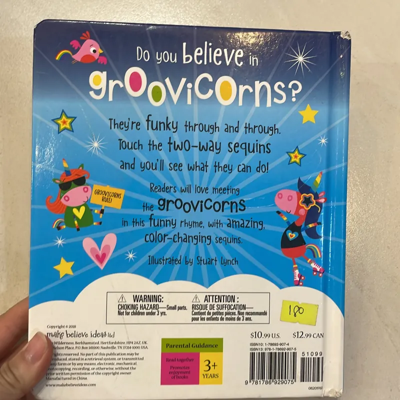 NGOẠI VĂN tiếng anh trẻ em: Do you believe in Groovicorns ? With two-way sequins 1027552