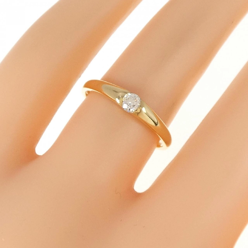 Nhẫn kim cương K18YG 0.12CT 672650