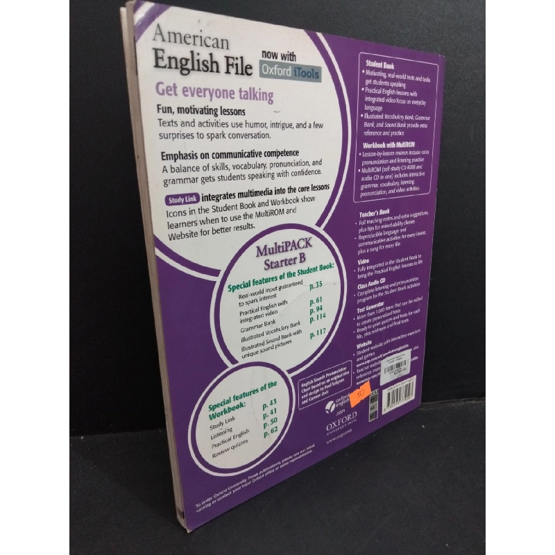 American English File MultiPACK Starter B (kèm CD) mới 90% bẩn bìa, ố nhẹ HCM2811 Oxenden Latham-Koenig HỌC NGOẠI NGỮ 917850