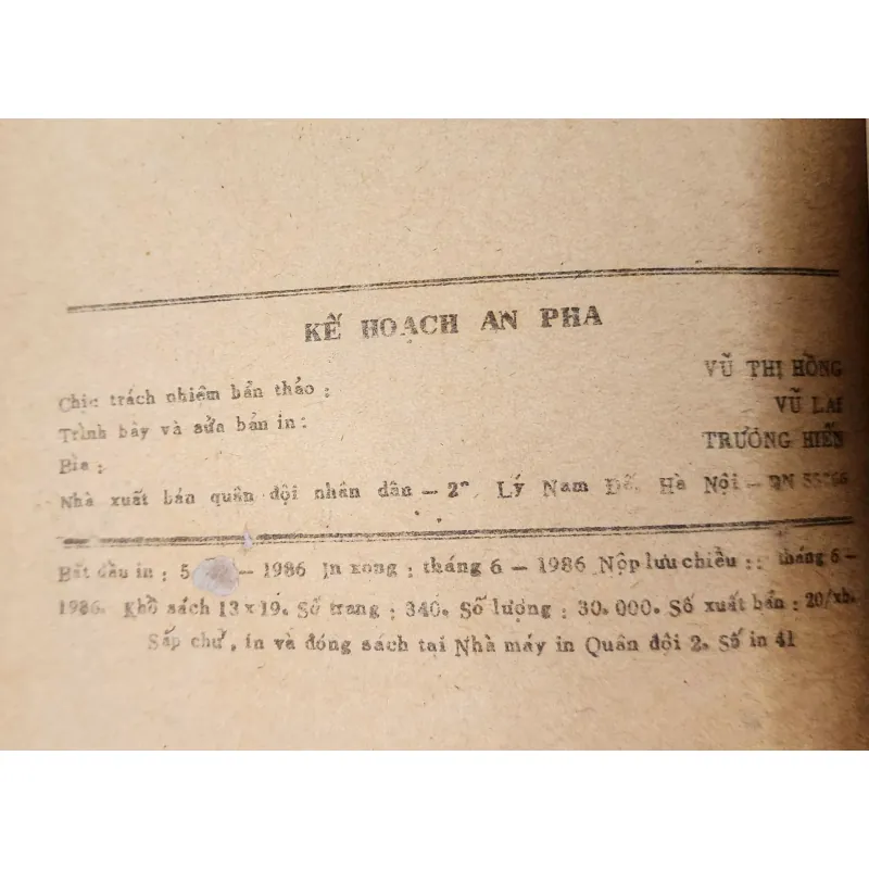 KẾ HOẠCH ANPHA - 339 trang (Truyện tình báo của tác giả Lê Chấn) 994041
