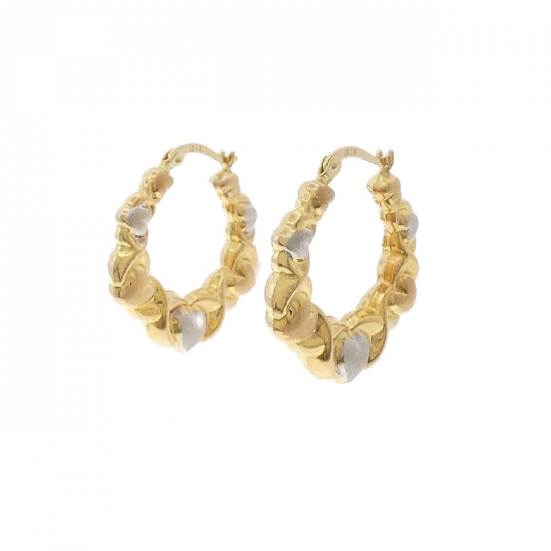 K18 Ba màu Heart Bông tai - Hàng hiệu Chính hãng 866093