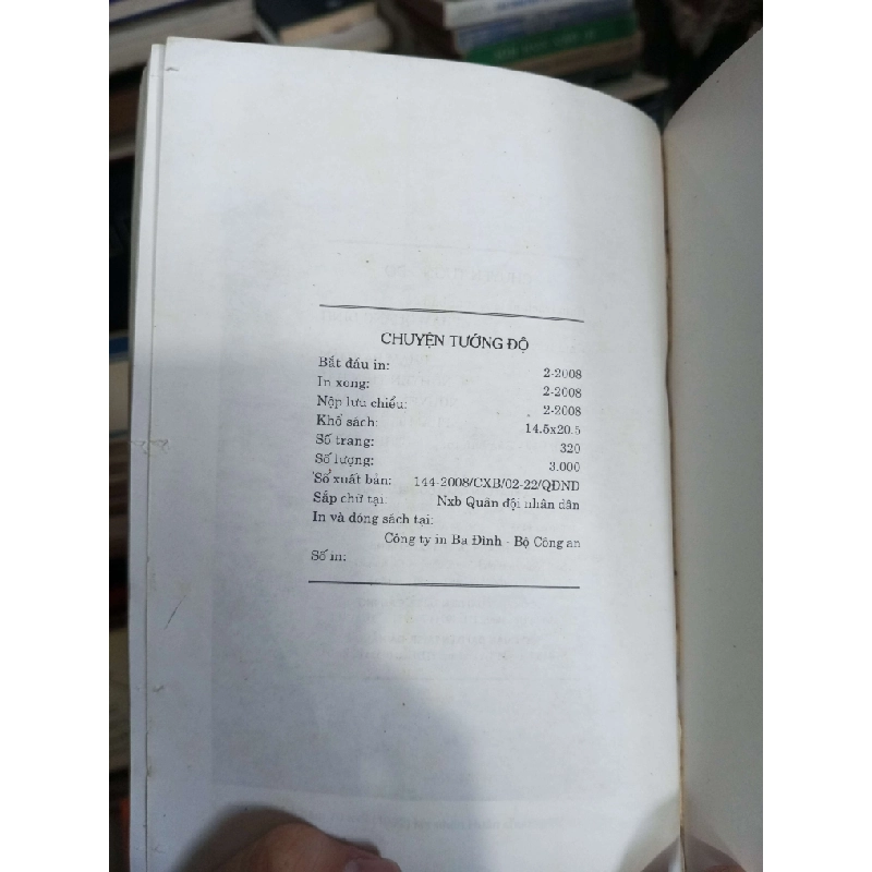 CHUYỆN TƯỚNG ĐỘ - Võ Bá Cường 2008 mới 80% (Sách Danh nhân) KSX060526 1038643