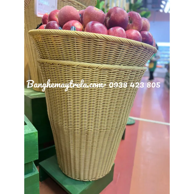Sọt trung bày siêu thị đan dây nhựa tròn 577104