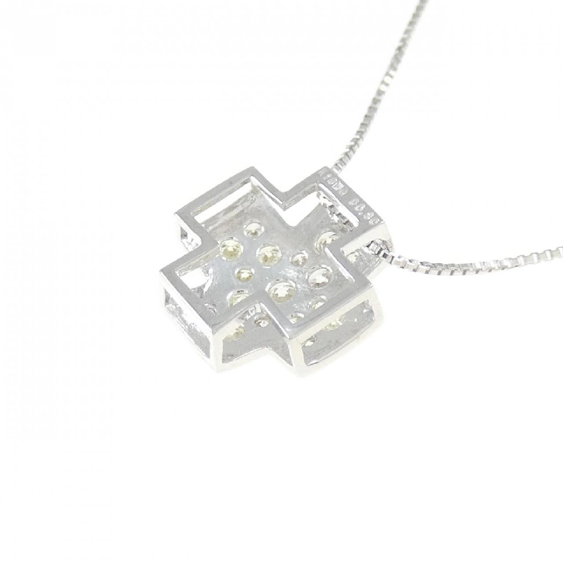 K18WG Dây chuyền kim cương chéo 0.30CT - Hàng hiệu Chính hãng 863093