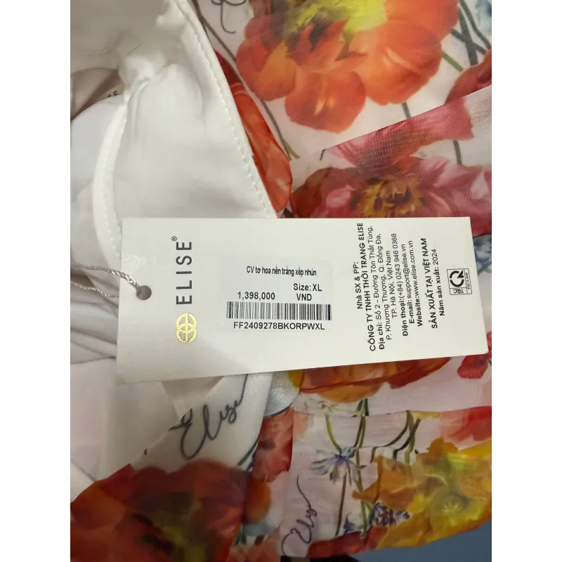 Váy nữ họa tiết hoa váy dáng xòe size XL màu sắc tươi sáng 1023751