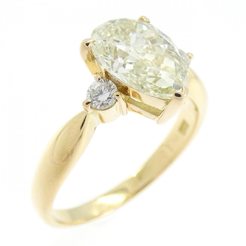 Nhẫn Kim Cương K18YG 1.519CT VLY SI1 Hình Giọt Nước - Hàng hiệu Chính Hãng 874086