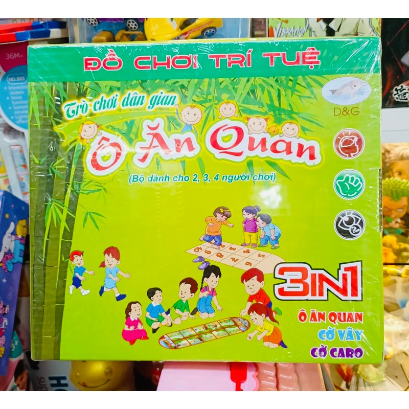 Đồ chơi Trí tuệ, Trò chơi dân gian 3in1 Ô ăn quan, Cờ vây, cờ caro 177731