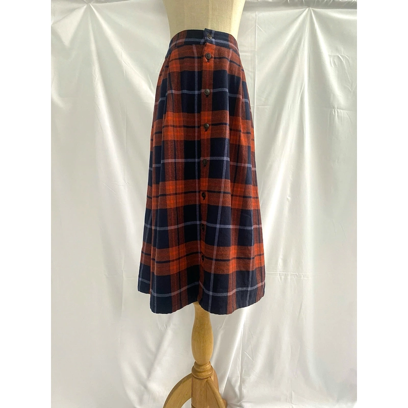 🌻CHÂN VÁY CARO ĐỎ, Size M-L, Eo chun, Mới 90% 452767