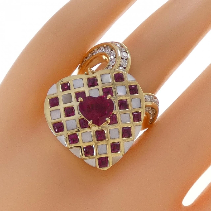 jewelstudio Nhẫn Đá Màu Hình Trái Tim - Hàng hiệu Chính hãng 836839