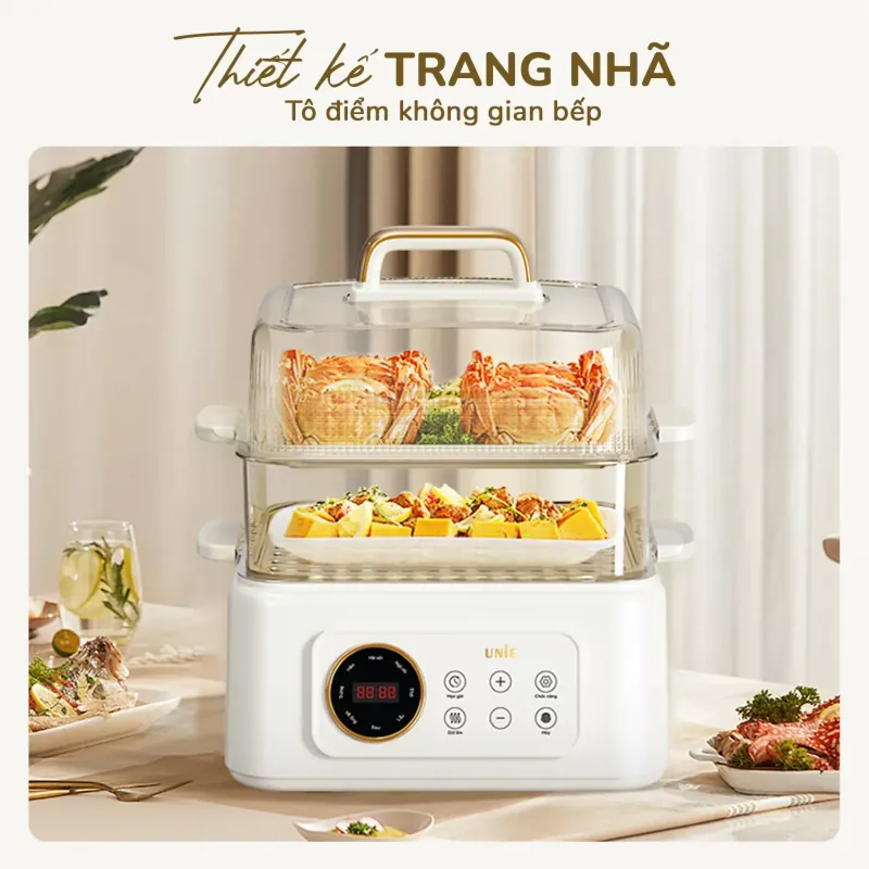 🍲 Nồi lẩu hấp đa năng UNIE UE668 10L | Chống dính Ceramic – 8 chế độ nấu 782625