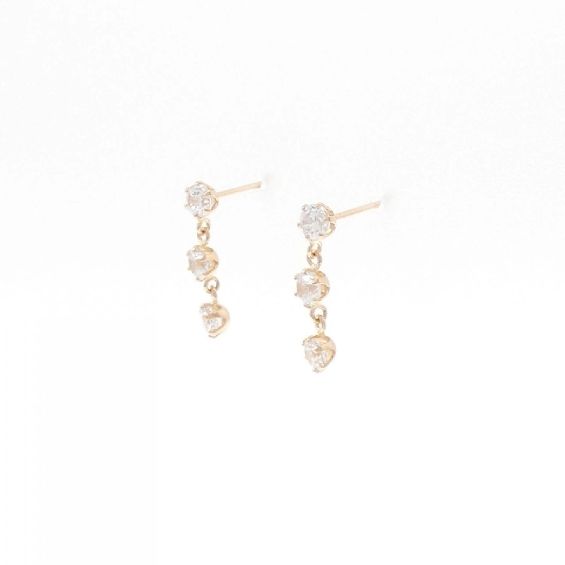 K18PG Bông tai Cubic - Hàng hiệu Chính hãng 870288