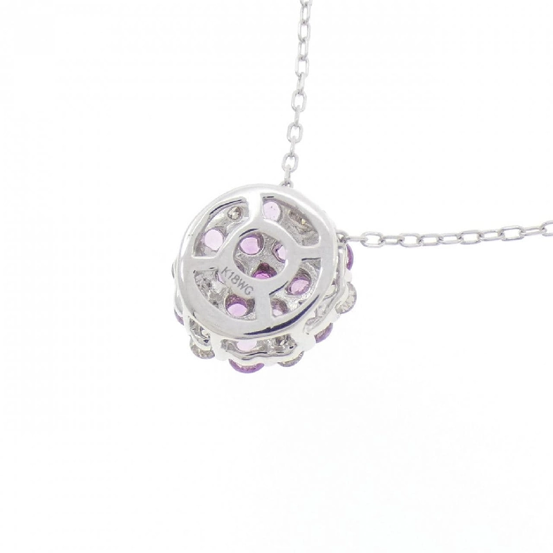 K18WG Đá màu Dây chuyền - Hàng hiệu Chính hãng 861302