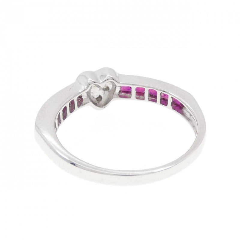 Nhẫn ruby 750WG hình trái tim 668973