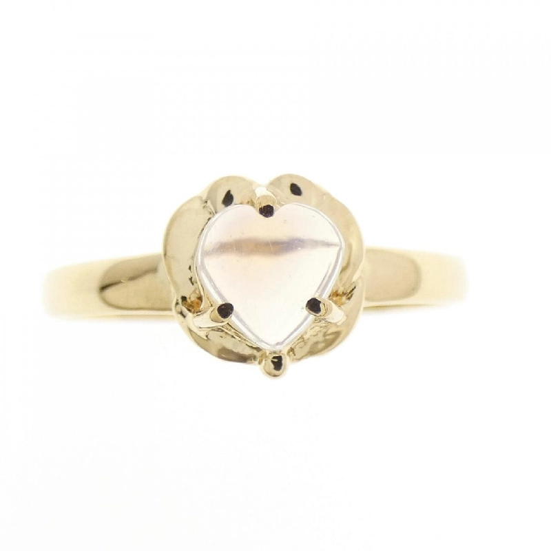 Nhẫn đá mặt trăng K18YG hình trái tim - Hàng hiệu Authentic 854530