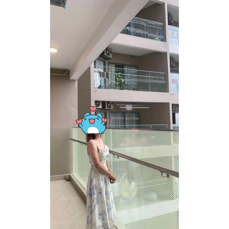Đầm hoa màu xanh biển 462858