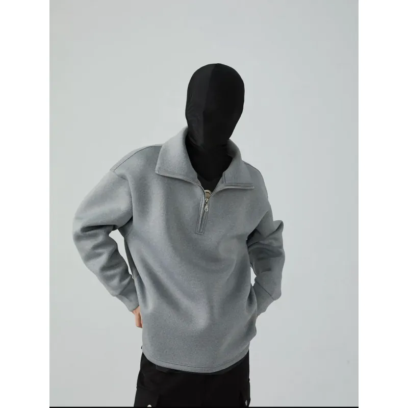 Áo sweatshirt cổ cao FRKM SCD 24SS màu xám, chất liệu cotton thoáng khí, đa năng 996575