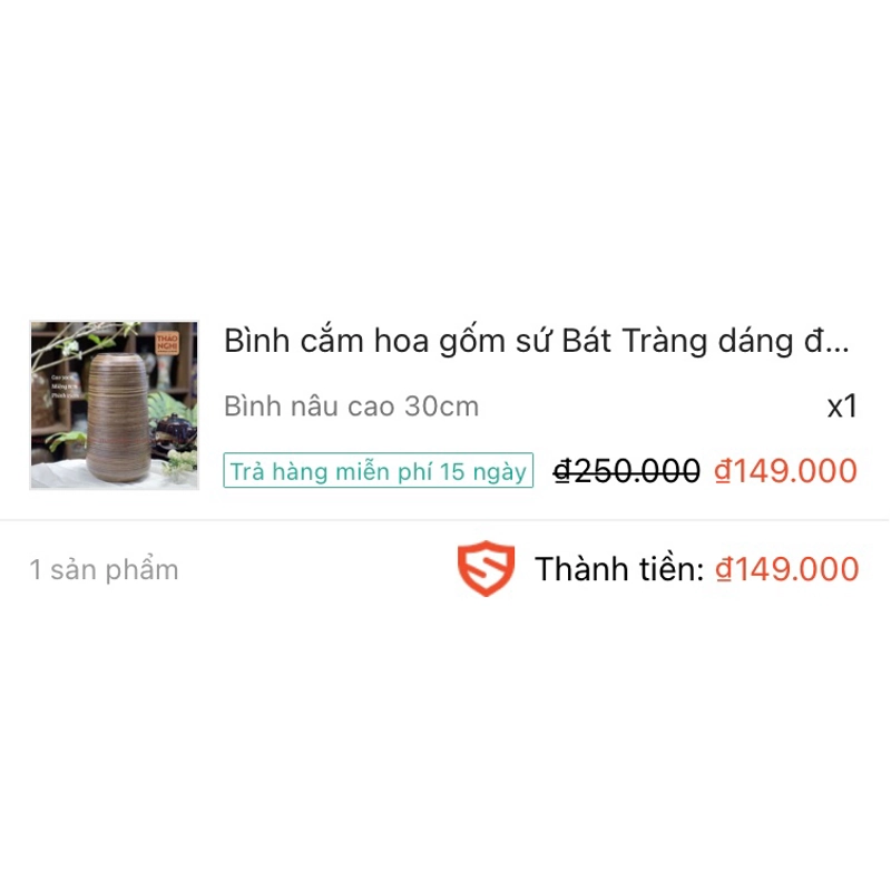 Lọ hoa gốm Bát Tràng 320626