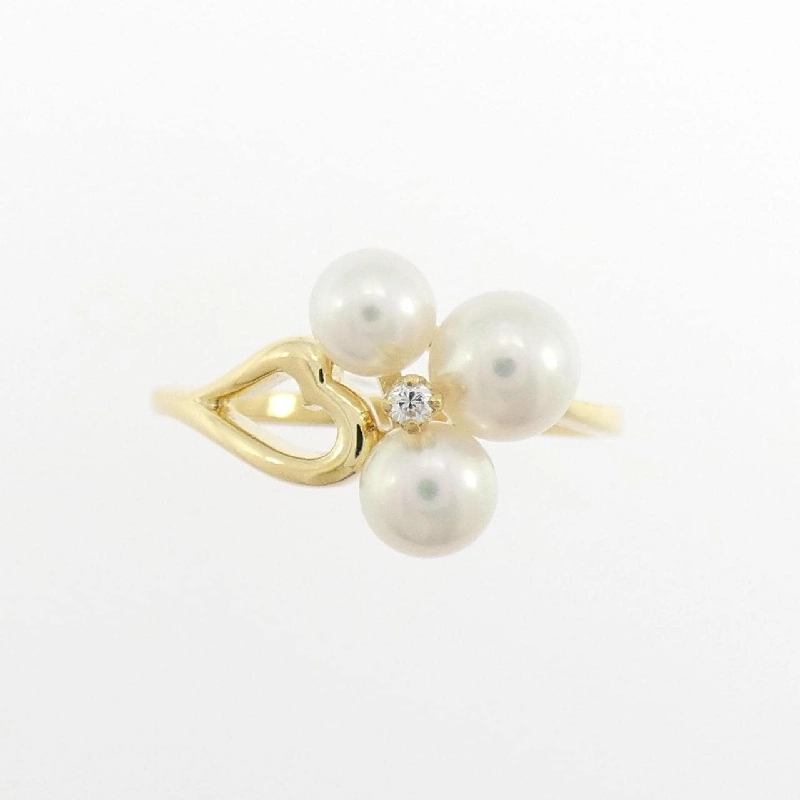 Nhẫn ngọc trai Akoya hình trái tim K18YG - Hàng hiệu Authentic 845863