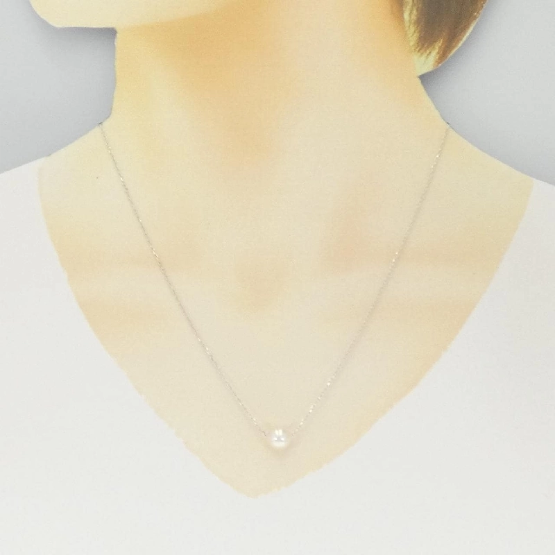 K18WG Dây chuyền ngọc trai Akoya 7.7mm - Hàng hiệu Chính hãng 856790