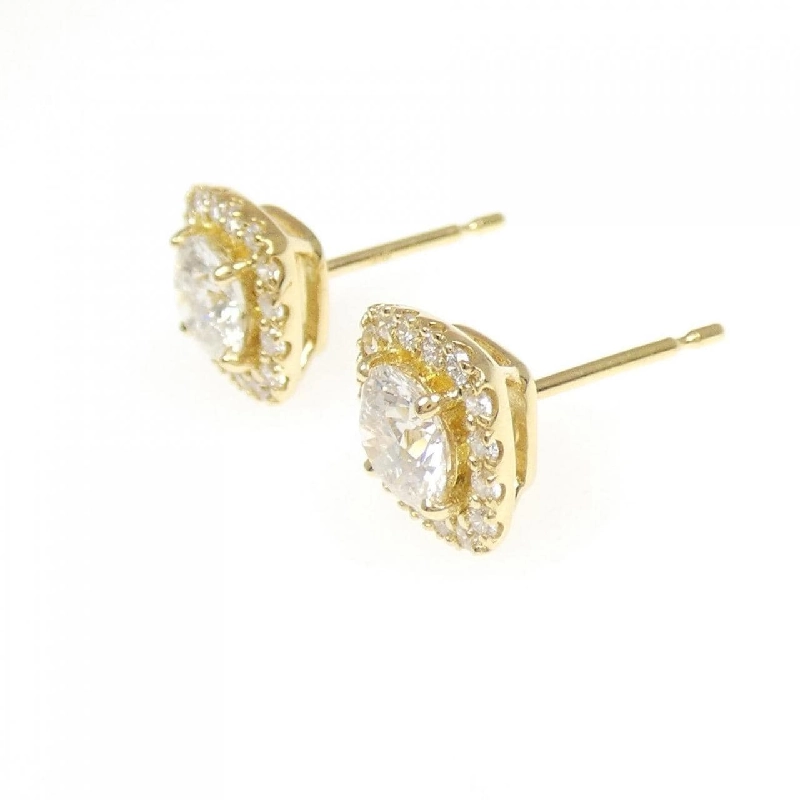 K18YG/ST Bông tai kim cương 0.523CT 0.541CT H SI2 VG - Hàng hiệu Chính hãng 873049