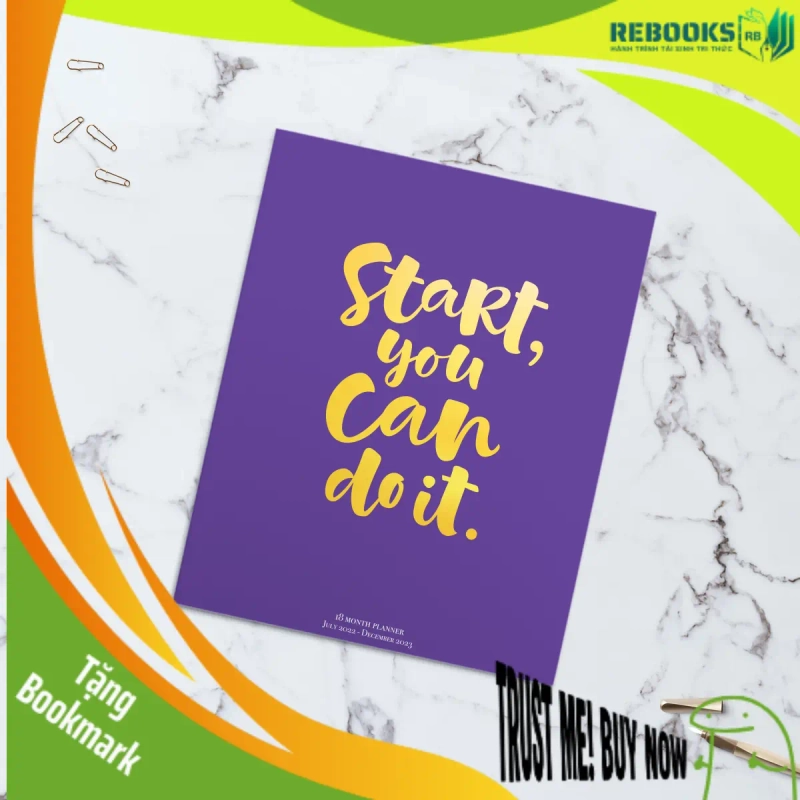 (TẶNG BOOKMARK) Sổ planner 18 tháng 7/2022-12/2023 Màu Tím - Mẫu 01 937662