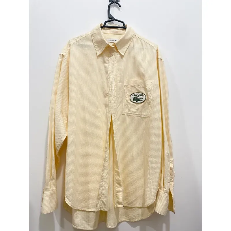 LACOSTE *ÁO SƠ MI DÀI TAY OVERSIZE *MÀU VÀNG SÁNG * MỚI 98% 588233