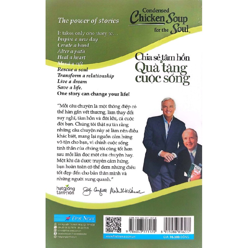 Condensed Chicken Soup For The Soul - Chia Sẻ Tâm Hồn & Quà Tặng Cuộc Sống (Song Ngữ Anh - Việt) - Jack Canfield, Mark Victor Hansen 141869