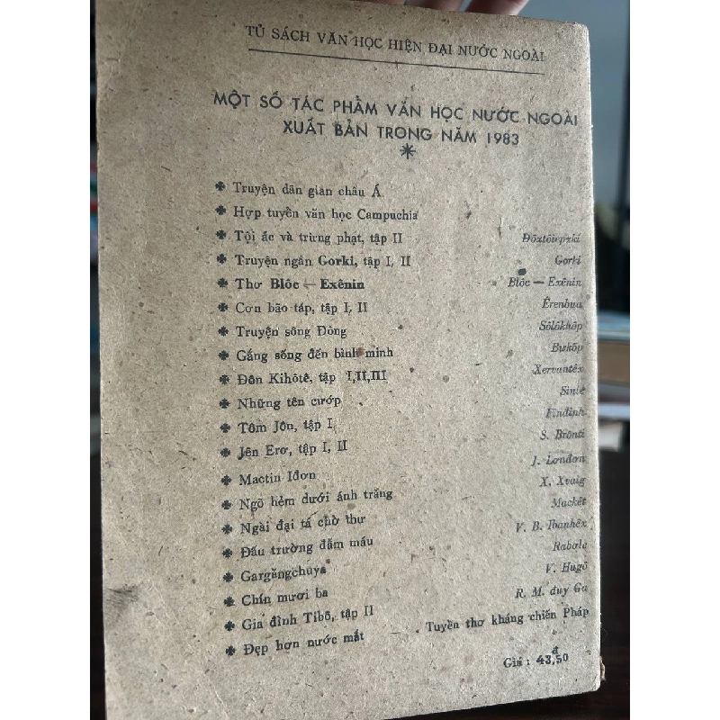 Tuyển tập các tác phẩm văn học nước ngoài xuất bản trong năm 1983 - None 933595