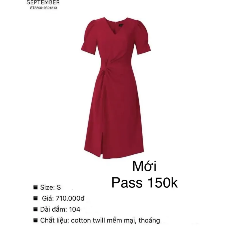 Váy liền September chính hãng còn mới size S màu đỏ 1004442