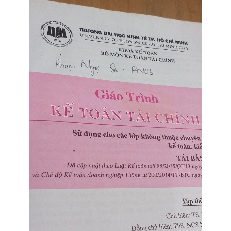 Giáo trình Kế Toán Tài Chính - Trường ĐH Kinh Tế TP.HCM 757737