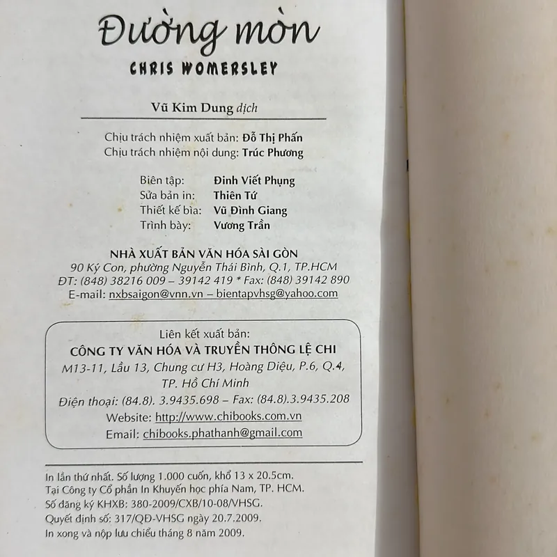 Đường Mòn – Chris Womersley 596740