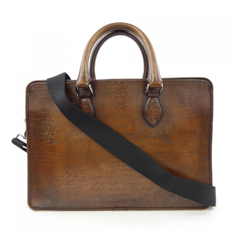 Berluti Anjou Small Scritt Leather Brief BAG - Hàng hiệu Authentic 900205