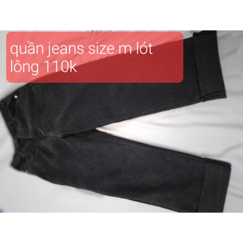 Quần jeans QCCc lót lông bên tprong. Dáng  suông, gập gấu 73263