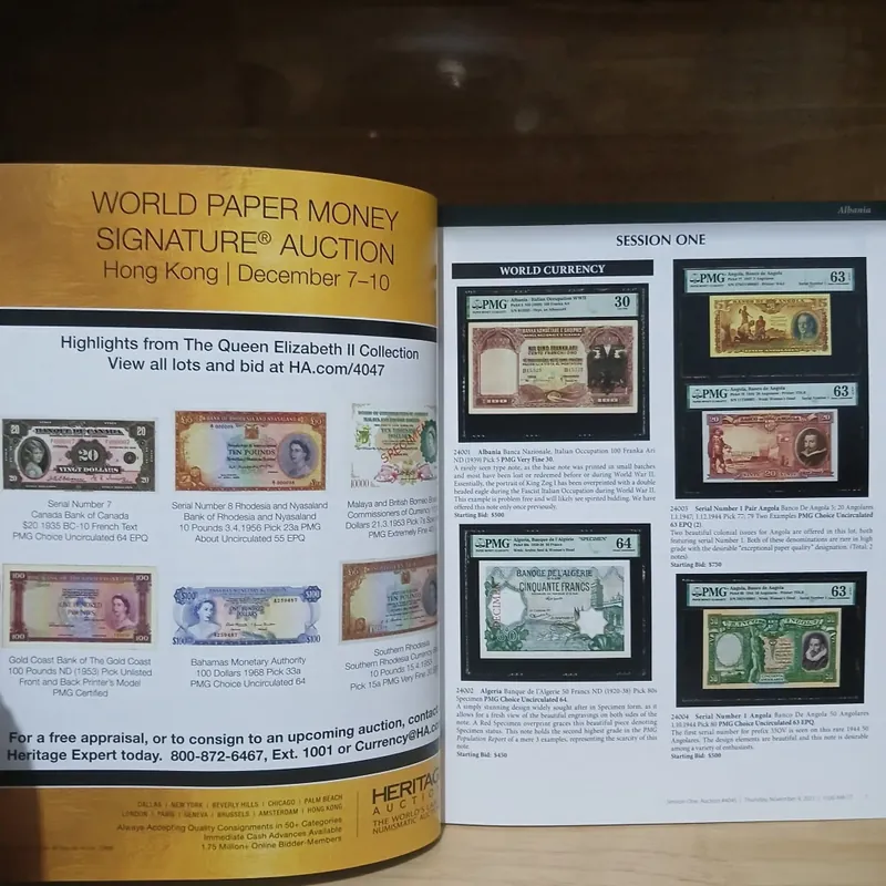 Heritage World Paper Money - November 9-10, 2023 589850