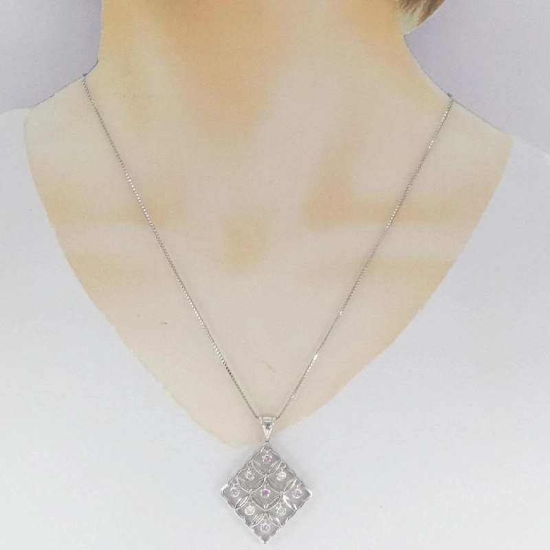 K18WG Sapphire Necklace 0.28CT - Hàng hiệu Authentic 862904