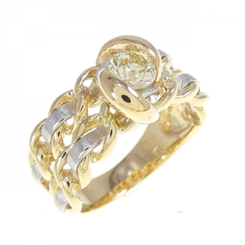 Nhẫn kim cương K18YG/PT900 0.449CT 668438