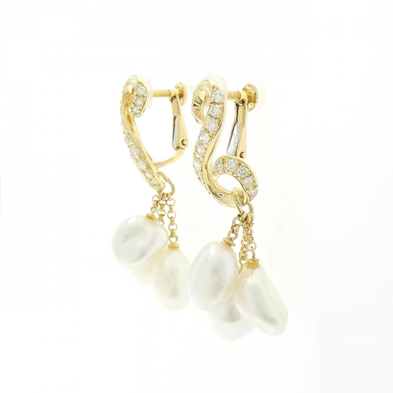 K18YG Bạch Ngọc Trai Bông Tai - Hàng hiệu Chính Hãng 871419