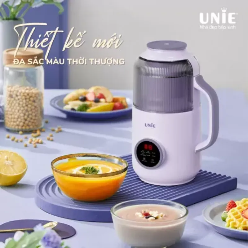 Máy làm sữa hạt UNIE UMB09 800ml, 6 chức năng, nắp chống ồn, công suất cao 578101