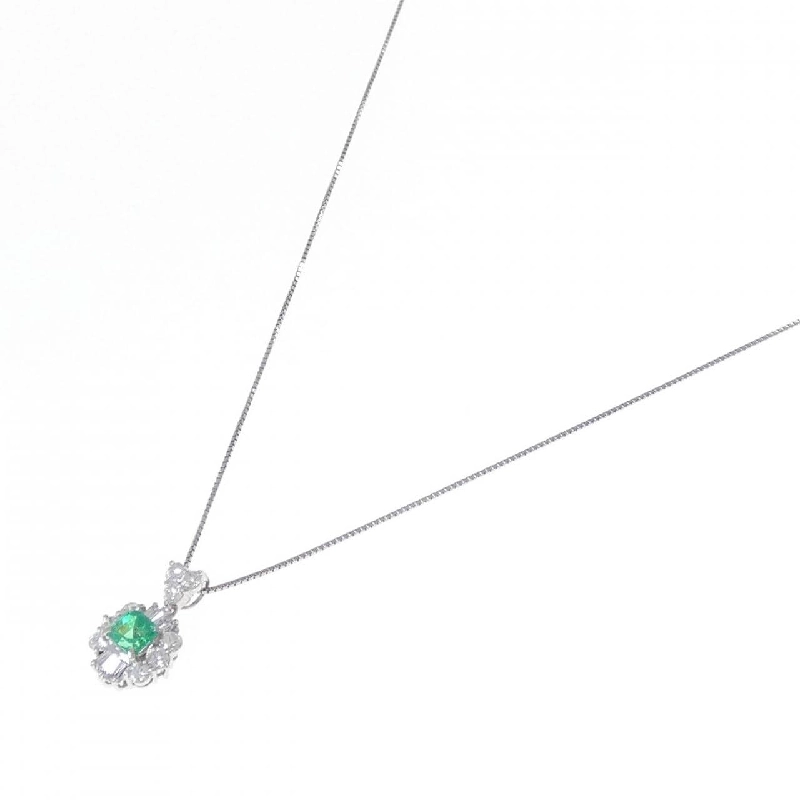 Dây chuyền Emerald PT900/PT850 0.63CT - Hàng hiệu Chính hãng 858002