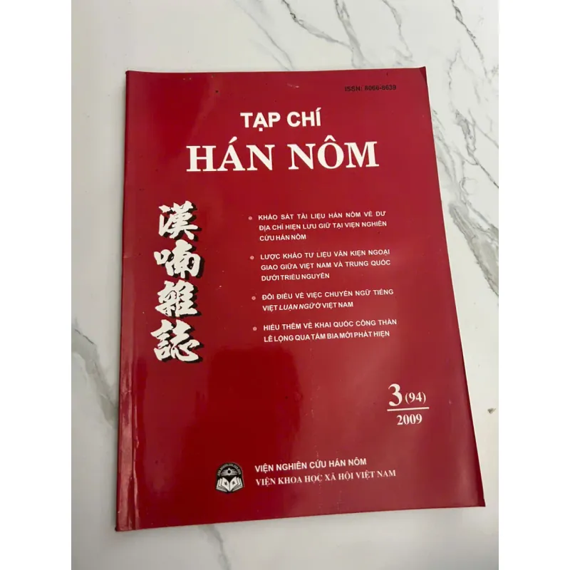 Tạp chí Hán Nôm - Số 3(94) năm 2009 700426
